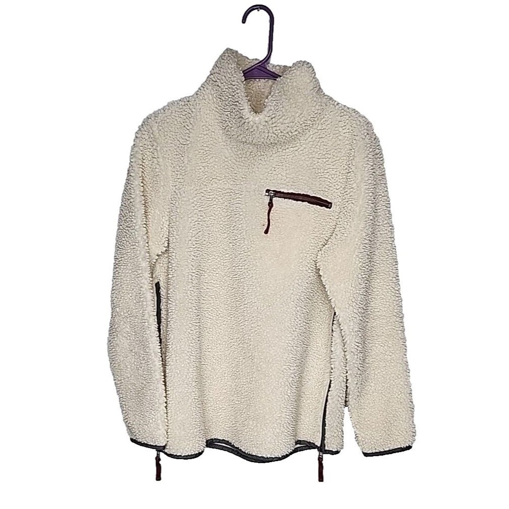 Y2K LL Bean Signature Fleece Jacket Side Zip Women's Size M EUC